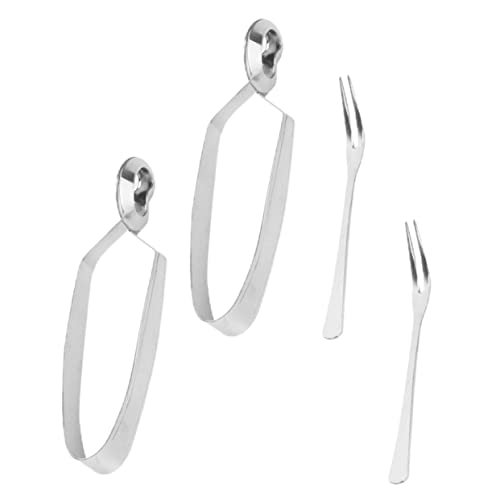 Cabilock Pinzas Para Caracoles Juego De 4 Acero Inoxidable Ergonómico y De Agarrar