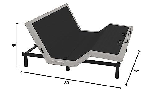 Image of Irvine Home Collection King Adjustable Bed Base, Loaded Features, Zero Gravity, Anti-Snore, Programmable Memory Positions, Full Body Massage, USB, Under Bed Lighting, Remote Flashlight