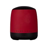 Hugo Boss Gear Matrix Altavoz Rojo/Mini Altavoz analámbrico portátil/Altavoz Conectado con Cable USB-c Incluido para la Carga y la opción de Manos Libres/Radio FM incorporada