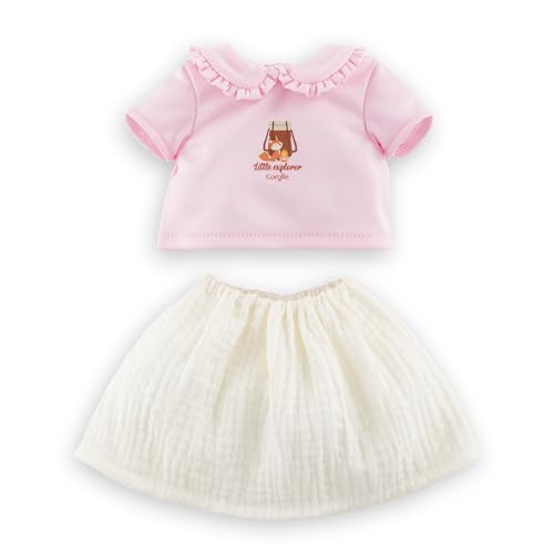 Vêtement poupon 30cm Corolle avec T-shirt et jupe petit explorateur référence 9000111260