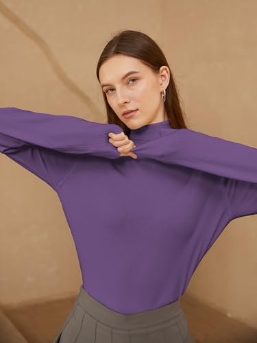 Image of SANGTREE Women's Turtleneck Sweaters Long Sleeve Pullover Tops | Breathable Lightweight Fabric| Fall Winter Fashion Outfits| Perfect for Daily,Office,Vacations,Holiday,Family Gatherings Etc.