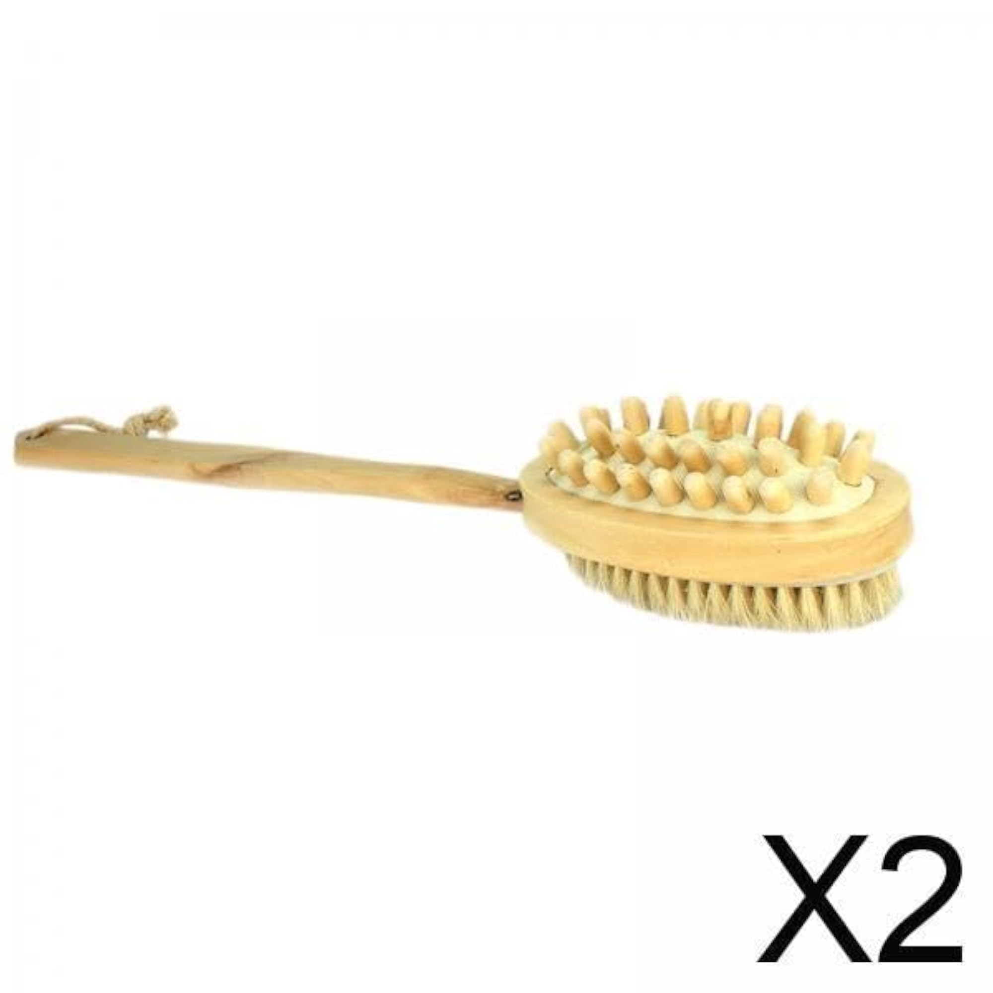 2X Anti-Slip Long Handle Shower Scrubber for Men and Women
