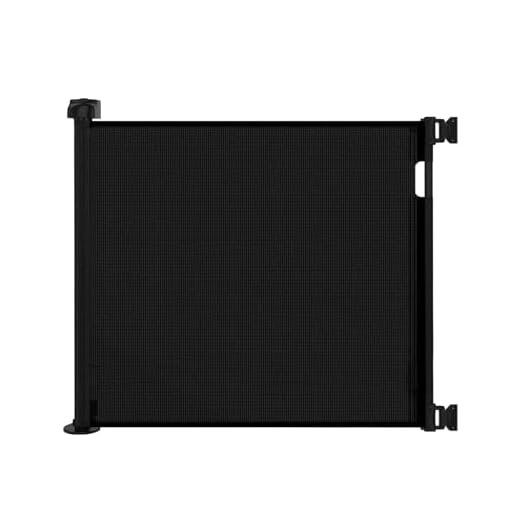 Retractable Baby Gate, Mesh Baby Gate or Mesh Dog Gate, 33" Tall, Extends up to 55" Wide, Child Safety Gate for Doorways, Stairs, Hallways, Indoor/Outdoor (33"x55",Black)