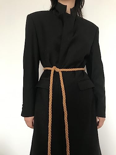 Simple Cotton long Waist Rope Tie Belt Medieval Plus Size For Girl Women Dresses Pants with Tassels Braided Woven2