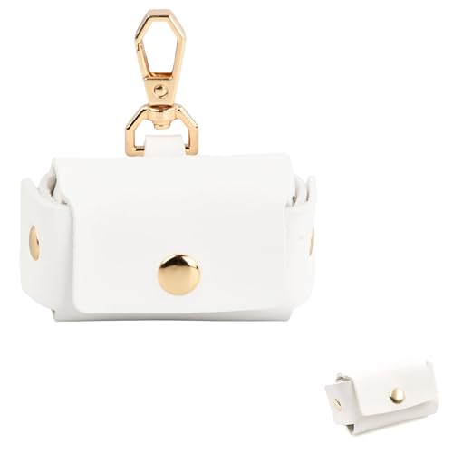 LONGHAO Portaalianzas De Cuero CojíN para Anillos De Boda,Soporte Blanco para Collar De Perro,Caja Portaalianzas De Cuero para Bodas,CojíN De Compromiso O Alianzas,para Ceremonias (#1)