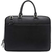 Leathario Maletín Cuero Vintage Ejecutivo de Trabajo Bolsa Mensajero para Portátil 14 Pulgadas Bolso Bandolera de Mano Piel Negocio para Hombre