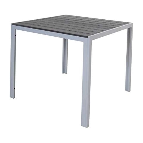 Mesa de aluminio con superficie de Polywood Cover