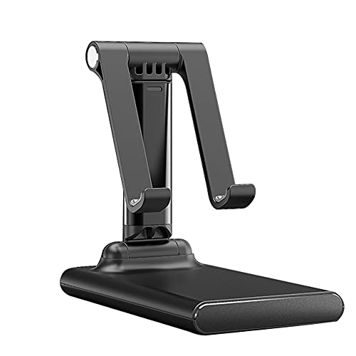 Support Téléphone WREWING Support Téléphone Bureau Multi-Angles Réglable, Support de Téléphone Portable en Aluminium, Compatible avec les Téléphones Portables et les Tablettes ((Noir) Cover