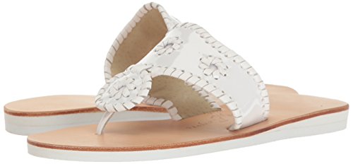 Jack Rogers Women's Boating Jacks Flat Sandal, White/White, 11 M Us #TOP6