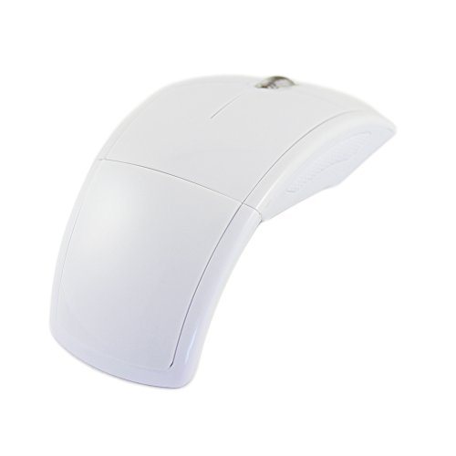 Sanoxy Usb 2.4Ghz Snap-In Transceiver Wireless Optical Mouse Foldable Folding Arc Wireless Mouse For Pc Laptop Computer-White #TOP5