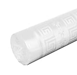 Pro Nappe R485001I Profesjonalny obrus ze wzorem papieru damaszkowego w rolce 50m długości x 1,20m szerokości jednorazowy, uniwersalny szykowny i klasyczny nakrycie stołu 1 sztuka kolor biały