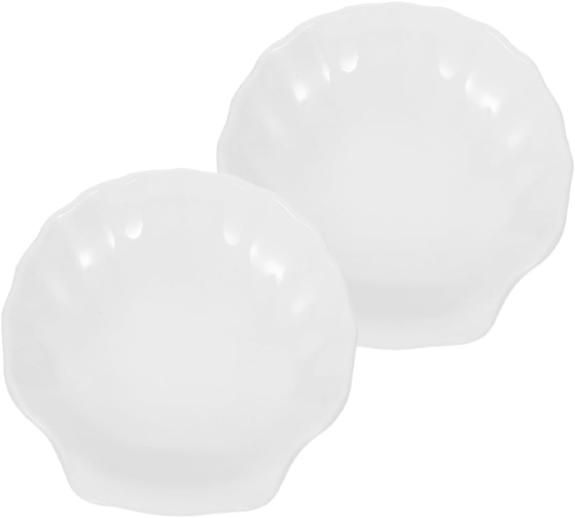 2pcs Shell Shaped Soap Dish Bar Soap Holder Acrylic with Drain for Bathroom and Kitchen Use