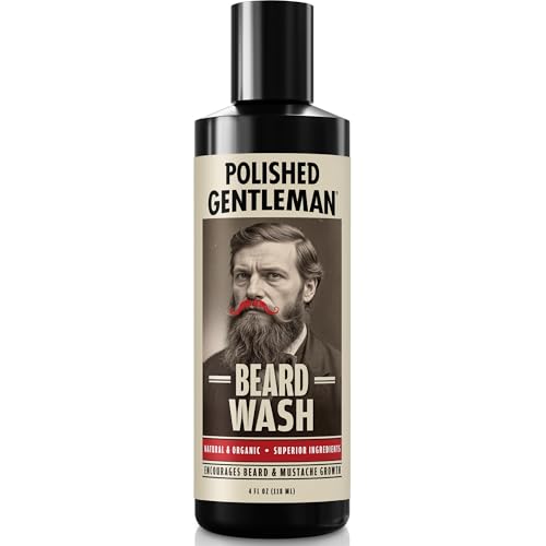 Refreshing Beard Shampoo and Face Wash with Peppermint Tea Tree and Argan Oil - for Thicker and Softer Beard (4oz)