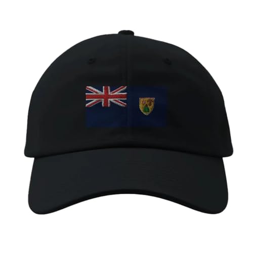 Casquette Drapeau des Îles Turques-et-Caïques Noir avec broderie