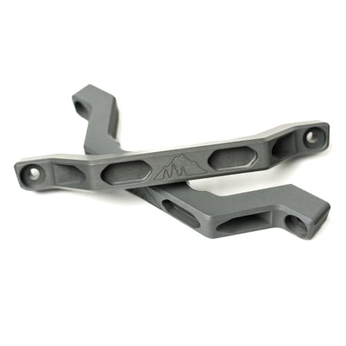 Sherpa Billet Aluminum Grab Handles, Anodized Grey, Bolt-On for Roof Racks