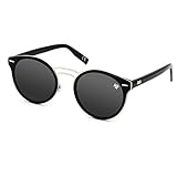  KISS Gafas de sol MyRetro PREMIUM mod. BEL AIR - hombre mujer REDONDO moda vintage GLAMOUR - NEGRO/Negro