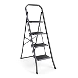 VonHaus 4 Step Ladder – Anti Slip Feet, Foldable, Easy to Store Step Ladder, 150KG Max Capacity - Premium Quality Ladder for DIY and Gardening Projects - Durable Steel