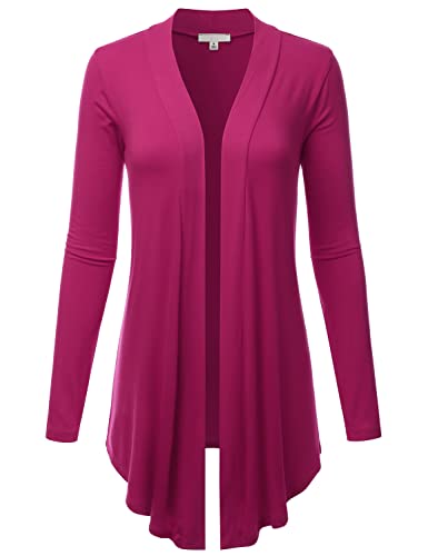 Image of LALABEE Women's Draped Open-Front Long Sleeve Light Weight Cardigan (S~3XL)
