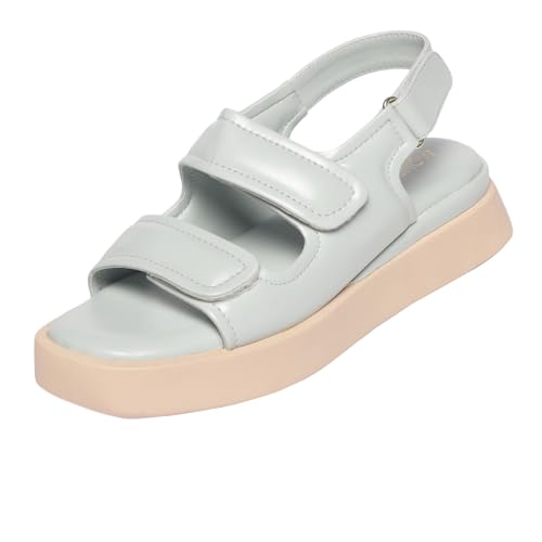 Image of MONROW Fancy And Stylish Extra Cushioning and Comfortable Fashionable Light Weight Vegan Fashion Heel Sandal for Women and Girls