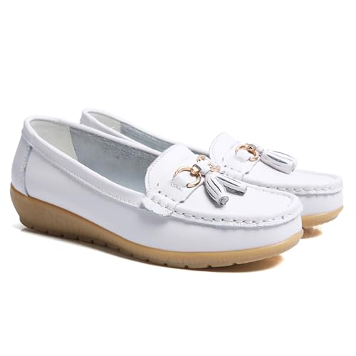 GMDLSK Femme Plat Mocassins Décontracté Cuir...
