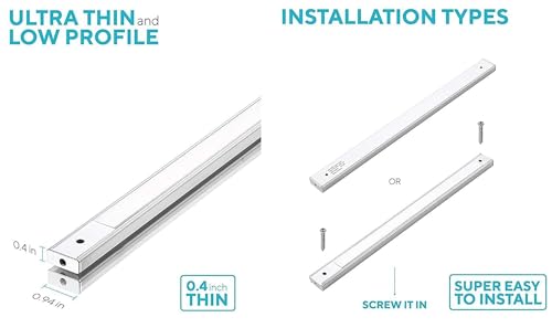 Image of AHUJA INTERNATIONAL LED Profile Light Under Cabinet Lighting Counter Lighting Wardrobe, Kitchen, Closet Light Lighting Ultra Slim (Warm White) (2FT)