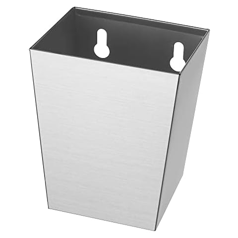 Jumiok Outdoor Stainless Steel Beer Bottle Cap Catcher Collector Wall Mounted Narrow with Drainage Holes (Brushed Silver) Cover