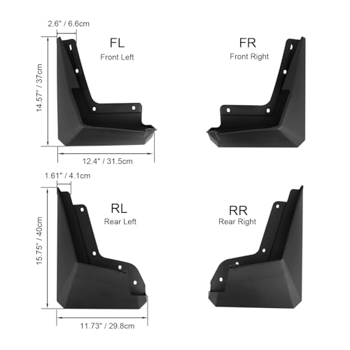 Image of Mud Flaps for Tesla Cybertruck 2025 2024 Accessories Splash Guards Fender Wheel Tire Mudguards Front and Rear Set of 4 No Drilling Required