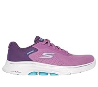Skechers Women's Gowalk 7 Sneaker, Cosmic Waves - Pink/Aqua, US 9