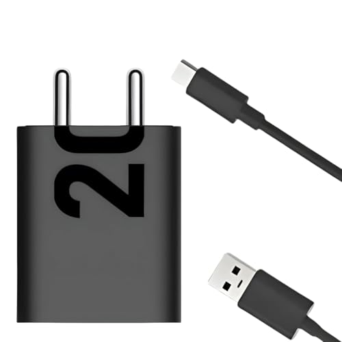Image of 20W TurboPower USB Fast Charger Adapter and Cable Compatible with Motorola Moto G, Edge & One Series (Black)