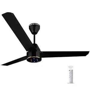 Colorbot Knoxx 1200 mm BLDC Ceiling Fans with Remote Control | BEE 5 Star Rated | High Speed | Power Saver | 100% Copper Winding | Reverse Mode | 2+2 Year Warranty (Charcoal black)