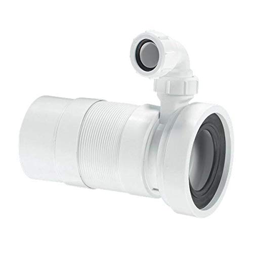 McAlpine Plain End Outlet Flexible WC Connector (Medium Length) with Universal Vent Boss WC-F23PV โ image 1