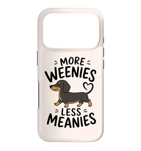 Cute More Weenies Less Meanies Funny �_�b�N�X�t���h ���D�� �X�}�z�P�[�X iPhone 17 Pro �p
