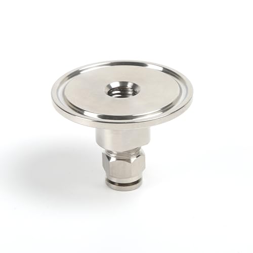Raccord cannelé PC6mm en acier inoxydable SS304 robuste avec bride TC50.5