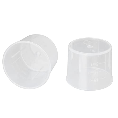 20 vasos medidores plásticos 15 ml transparentes miniatura 3