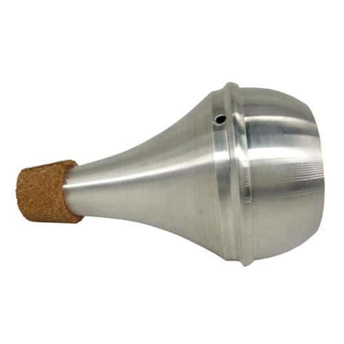 FUNOMOCYA Trumpet Mute Trombone Practice Mute Trumpet-shaped Metal Cork for Home Practice