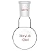 StonyLab Glass 100ml Heavy Wall Single Neck 1 Neck Round Bottom Flask RBF, with 24/40 Standard Taper Outer Joint – 100ml