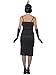Smiffys Men's XXL-US Size 22-24 Flapper Costume, Black