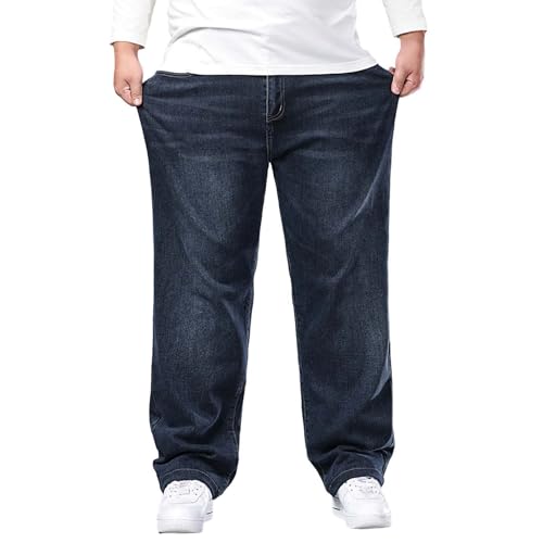 Big Baggy Jeans Mens 7XL Wide Legs Denim Pants Loose Casual Jeans Summer Plus Size Comfy Trousers