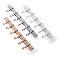 WATIIFUFU 3pcs Wall Mounted Coat Hooks PP Rotatable Multi-use Hangers for Towels Hats Jackets Bedroom Storage Rack