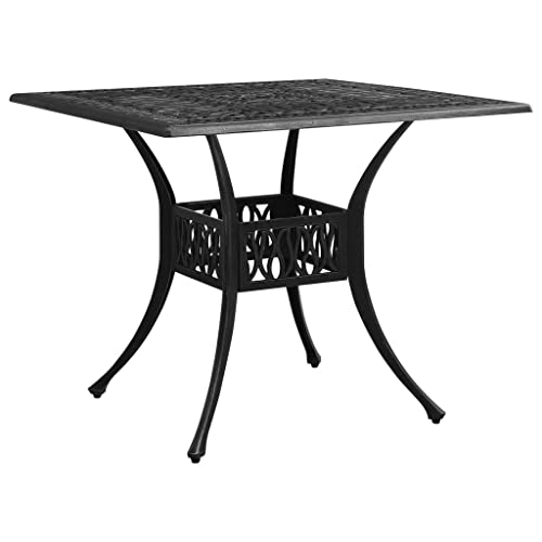 KCCKOM Patio Table Black 35.4