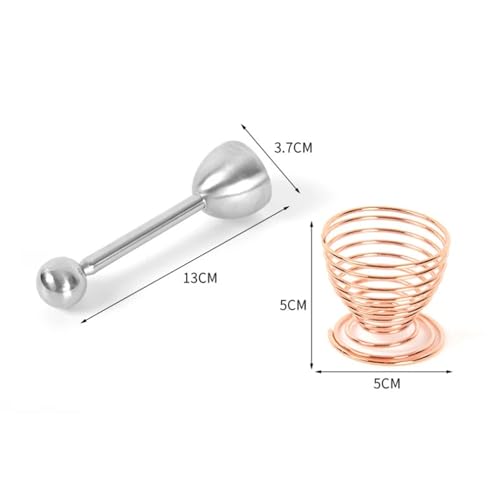 Ouvre-œuf en acier inoxydable rose gold - Coupe-coquille multifonction - 8