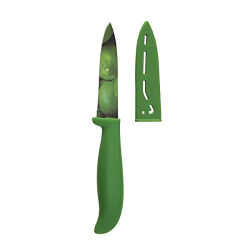 Farberware 5114664 Non-Stick Resin High Carbon Stainless Steel Paring Knife, Assorted/Lime
