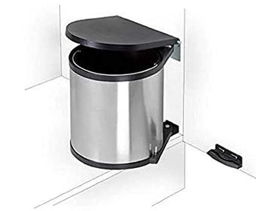 Einbau-Abfalleimer Wesco Runder 13 Liter Silber für Spülenunterschränke