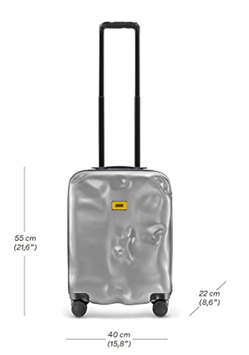 CRASH BAGGAGE Icon Suitcase | Metal Silver | 35L | 100% Polycarbonate, TSA-Approved Lock, 360° Spinning Wheels2