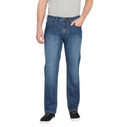 Buffalo David Bitton Men's Jackson Straight Fit Jeans (US, Waist Inseam, 36, 32, Regular, Regular, Blue)