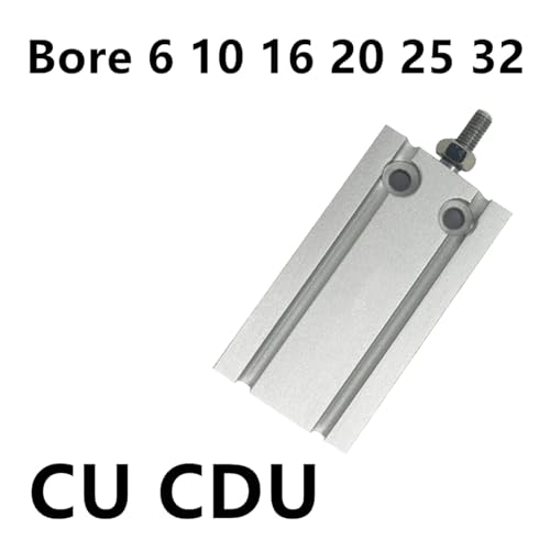 Cylindre à installation libre CU20 avec course 10mm double effet à tige hydraulique compacte - 5
