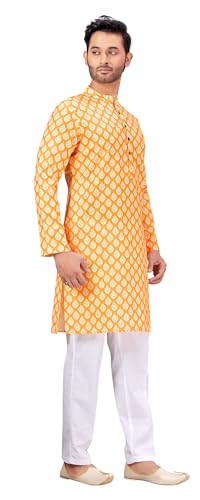 Image of Studio Shringaar Men's Cotton Relaxed Fit Straight Kurta