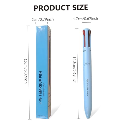 Lápiz de Maquillaje 4 en 1 con Delineador, Lápiz de Labios, Cejas y Iluminador miniatura 7