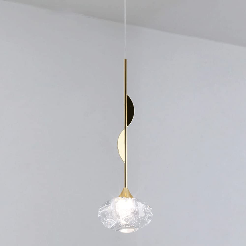 Lustre de plafond en cristal et verre à bulles suspension haut de gamme luminaire LED moderne