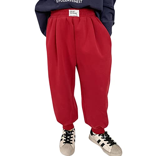 Girls Sweatpants Casual Sport Fleece Jogger Pants Fall Fashion Athletic Elastic Waist Trousers